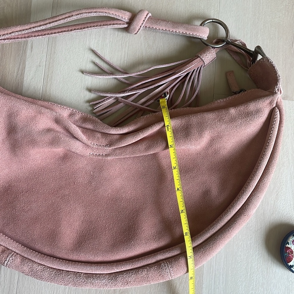 Vintage Fossil Y2k suede hobo bag with tassel - Picture 12 of 13